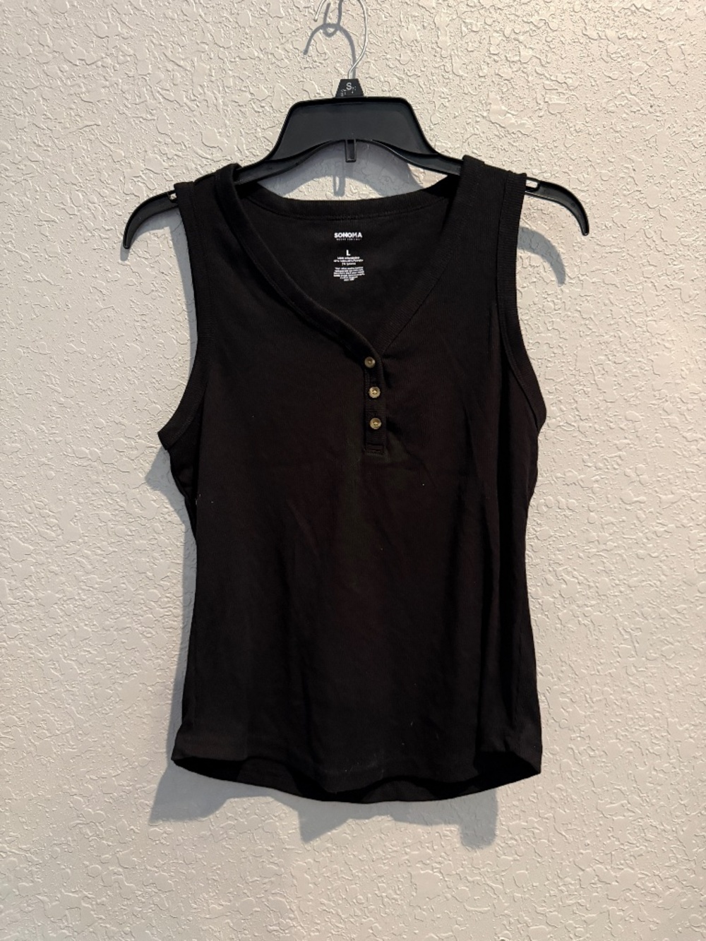 Sonoma V Neck Button Tank Top - Size L